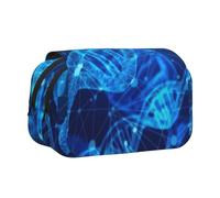 Yyoretp Estuche organizador multifuncional de gran capacidad con cadena de ADN para impresión fotográfica, para maquillaje, oficina, bolsa de almacenamiento multifuncional