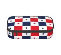 Yyoretp Estuche para lápices con estampado de bandera de Panamá, gran capacidad, organizador de oficina, caja de maquillaje y cosméticos