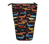 Yyoretp Estuche telescópico para bolígrafos con texto en inglés "I Love My Dog" y Dachshunds