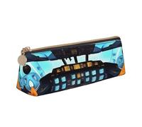 Yyoretp Estuche triangular simple con estampado de cabina de avión para suministros de oficina, cosméticos, artículos de tocador, White, Talla única, Estuche de belleza