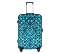 Yyoretp Funda elástica para equipaje con estampado de escamas de peces, funda protectora para maleta con cremallera que se adapta a 45.7 cm a 81.3 cm., White, L