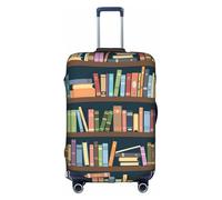 Yyoretp Funda elástica para equipaje con estampado de gusanos de libros de dibujos animados, funda de protección para maleta con cremallera que se adapta a 45.7 cm a 81.3 cm., White, L