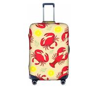 Yyoretp Funda elástica para equipaje con estampado de langosta y cangrejo, funda de protección para maleta con cremallera que se adapta a 18-32 pulgadas., White, S
