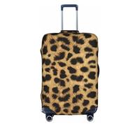 Yyoretp Funda elástica para equipaje con estampado de leopardo y estampado de animales, funda de protección para maleta con cremallera que se adapta a 18-32 pulgadas., White, L