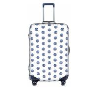 Yyoretp Funda elástica para equipaje con estampado de ojos malvados, funda de protección para maleta con cremallera que se adapta a 18-32 pulgadas., White, L