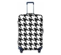 Yyoretp Funda elástica para equipaje con estampado de pata de gallo, color negro, funda de protección para maleta con cremallera que se adapta a 18-32 pulgadas., White, M