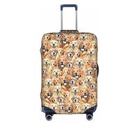 Yyoretp Funda elástica para equipaje con estampado de perros Labrador Retriever, funda de protección para maleta con cremallera, se adapta a 18-32 pulgadas., White, S