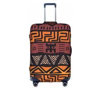 Yyoretp Funda elástica para equipaje de tela de barro africano, con estampado tribal, funda de protección para maleta con cremallera, se adapta a 45,7 cm a 81,3 cm., White, M