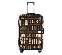Yyoretp Funda elástica para equipaje de tela de barro africano, con estampado tribal, funda de protección para maleta con cremallera, se adapta a 45,7 cm a 81,3 cm., White, XL