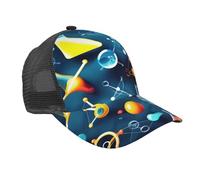 Yyoretp Gorra de béisbol con estampado abstracto de ciencia química, gorra de béisbol de malla para mujeres y hombres, gorra de verano ajustable clásica para papá, color negro