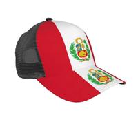 Yyoretp Gorra de béisbol con estampado de la bandera de Perú para mujeres y hombres, gorra de béisbol clásica ajustable de verano, color negro