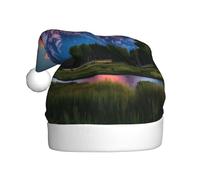 Yyoretp Grand Teton - Sombrero de Navidad con estampado de parque nacional para adultos, sombrero de Papá Noel, unisex, de terciopelo, para fiestas festivas