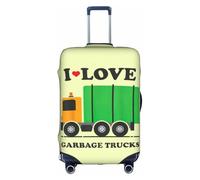 Yyoretp I Love Garbage Trucks - Funda elástica para equipaje, con cremallera, se adapta a 18-32 pulgadas., White, M