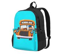 Yyoretp Mochila casual con estampado de autobús escolar para mujeres y hombres, mochila de computadora de gran capacidad para viajes y trabajo