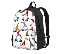 Yyoretp Mochila casual con estampado de gnomos divertidos de Navidad para mujeres y hombres, mochilas de computadora de gran capacidad para viajes y trabajo