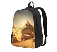Yyoretp Mochila casual con estampado de pirámide egipcia en el desierto para mujeres y hombres, mochilas de computadora de gran capacidad para viajes y trabajo