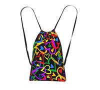 Yyoretp Mochila de cordón con estampado de arcoíris Gay Pride para deportes, playa, natación, gimnasio, viajes.