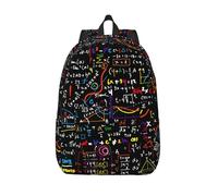 Yyoretp Mochilas de lona con estampado de fórmula matemática, mochila deportiva ligera, bolsa multiusos de viaje, Negro, S