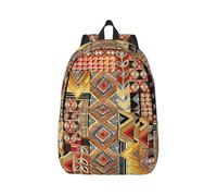 Yyoretp Mochilas de lona con estampado de retazos africanos, informales, ligeras, deportivas, bolsa multiusos de viaje, Black, S, Casual