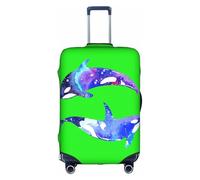 Yyoretp Orca Killer Whale Print - Funda elástica para equipaje, funda de protección para maleta con cremallera, se adapta a 18-32 pulgadas., White, L