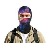 Yyoretp Pasamontañas con estampado de galaxia en el universo, máscara facial de esquí para hombres y mujeres, máscara facial de verano para deportes al aire libre, color blanco