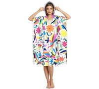 Yyoretp Poncho de surf con estampado de animales otomí mexicanos, toalla cambiadora, bata de baño con capucha de secado rápido
