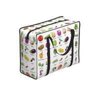 Yyoretp Reutilizable: introducción de varias bolsas de comestibles con impresión de verduras, bolsa de almacenamiento portátil para compras, bolsa grande de utilidad.