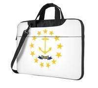 Yyoretp Rhode Island State Flag - Funda portátil para laptop de un solo hombro, compatible con 13 a 16 pulgadas, Black, 13 inch