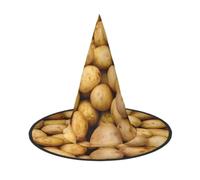 Yyoretp Sombrero de bruja con estampado de papas de jardín para Halloween, gorro de Navidad para cosplay, carnaval, decoración de fiesta