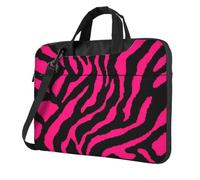 Yyoretp Zebra Tiger Leopard Pink Print - Funda portátil para laptop de un solo hombro, compatible con 13 a 16 pulgadas, Black, 15.6 inch
