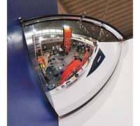 YYQ Espejo de Seguridad Convexo de 90 Grados, 1/8 Espejo esférico, Espejo de acrílico de cúpula, 11.8 in