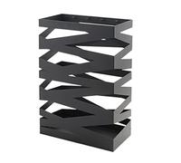 YYRAIN Paragüeros, Soporte de Paraguas de Metal Hueco con Ganchos, Soporte Rectangular para Paraguas para Hotel, Restaurante, Soporte para Paraguas, Organizador de Paraguas, Negro, 40 x 20 x 60 C
