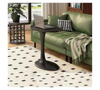 YYRHD-CZ Mesa De Centro Ovalada, Mesa Auxiliar De Sofá De Madera Maciza, Gran Capacidad De Carga, Delicada Y Suave, Ideal For Sala De Estar, Dormitorio Y Oficina(Schwarz)