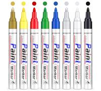 YYSHUS Rotuladores permanentes resistentes al agua: 8 colores para pintar sobre piedra, metal, plástico, tazas, madera, cerámica y neumáticos, marcadores de pintura