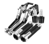 YYSMO Para Hon&da NX500 NX 500 NX-500 2023 2024 2025 Accesorios De Motocicleta Palancas De Embrague De Freno Plegables Ajustables Extremos De Manillar(Plata)