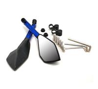 YYSMO para K&awasaki ZZR600 Z1000 ZX10R ZX12R ZX9R ZXR400 8mm 10mm Espejo Retrovisor Convexo para Motocicleta 2 Unids/par(Azul)