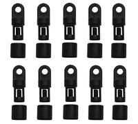 YYST 10 pcs elástica/cordón elástico Gancho Terminal End Ganchos en Forma de S con pestañas para 1/4 "Pulpo para Uso en Kayak