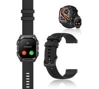 yystao Correa para KOSPET Tank M4, correa de reloj de silicona suave compatible con KOSPET Tank M4 - Correa de repuesto de correa de reloj agradable al tacto de 22 mm, color negro