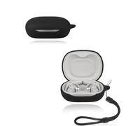 yystao - Funda para auriculares inalámbricos JBL Sense, funda protectora de silicona suave, con cordón, a prueba de polvo, a prueba de golpes y duradera, color negro