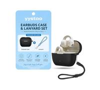 yystao Funda para auriculares Sennheiser Accentum Clip con clip, funda de silicona suave con cordón, resistente a golpes y arañazos, bolsa de almacenamiento, color negro