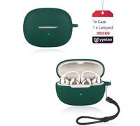 yystao Funda para auriculares SHOKZ OpenDots 2, funda de silicona suave con cordón, resistente a golpes y arañazos, bolsa de almacenamiento, color verde