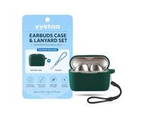yystao Funda para SENNHEISER Momentum True Wireless 5, color verde | Funda de silicona suave con cordón, resistente a los golpes y a los arañazos