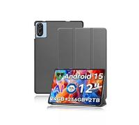 yystao - Funda para tablet Blackview Mega 2 de 12 pulgadas 2025, funda protectora rígida de triple pliegue compatible con Blackview yystao 2, a prueba de golpes y polvo, color gris