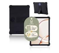 yystao Funda para tablet TCL Tab A1 Plus NXTPAPER de 12,2", color negro | Funda de silicona a prueba de golpes con soporte ajustable, protección contra caídas para niños y pegatinas gratuitas