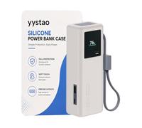 yystao Funda Xiaomi Power Bank 20000 mAh 165 W (PB2165), carcasa de silicona totalmente cerrada, ajuste preciso, resistente a golpes y arañazos, color gris