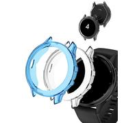 yystao - Juego de 2 fundas para Garmin Venu 4 de 1.77 pulgadas, carcasa de TPU a media envoltura compatible con Garmin Venu 4 de 45 mm, absorción de golpes, ligera, fácil instalación, azul y