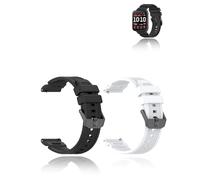 yystao Paquete de 2 correas para Garmin Venu X1, correa de reloj de silicona suave compatible con Garmin Venu X1, correa de repuesto agradable al tacto, color blanco y negro