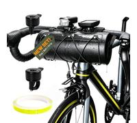 YYSWSAKY Bolsa Manillar Bicicleta Impermeable Alforja Delantera 2,5 L - Set con Timbre Bicicleta & Tiras Reflectantes, Accesorios Bicicleta con MTB, Viaje y Almacenamiento para Cuadro