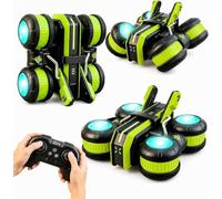 YYSWSAKY RC Stunt Auto Juguete para niños a partir de 6 años, 4WD Coche teledirigido con 360° Flip, Luz LED y autoerector, Coche de juguete todoterreno de 2,4 GHz, regalo de cumpleaños para niños