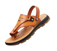 Yytcsjz Sandalias Verano con Tiras Ajustables, Sandalias Planas Informales para Hombre con Soporte De Arco Transpirables Y Correctoras De Juanetes, Chanclas Planas Cómodas Ligeras(Yellow,41 EU)